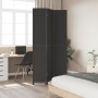 Black Paulownia solid wood 3-panel dividing screen by , Room dividers - Ref: Foro24-358848, Price: 115,51 €, Discount: %