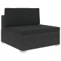 Set muebles de jardín 6 piezas y cojines ratán sintético negro de vidaXL, Conjuntos de jardín - Ref: Foro24-46746, Precio: 60...