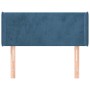Cabecero de terciopelo azul oscuro 83x16x78/88 cm