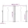 Cremefarbene einziehbare Seitenmarkise 180 x 1200 cm von , Sonnenschirme - Ref: Foro24-4004835, Preis: 160,66 €, Rabatt: %