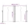 Red retractable side awning 180x1200 cm by , Umbrellas - Ref: Foro24-4004837, Price: 158,38 €, Discount: %