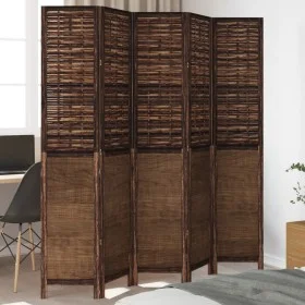 5-teiliges Trennsieb aus dunkelbraunem Paulownia-Holz von , Raumteiler - Ref: Foro24-358711, Preis: 151,07 €, Rabatt: %