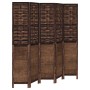 Dark brown paulownia wood 5-panel separator screen by , Room dividers - Ref: Foro24-358711, Price: 154,00 €, Discount: %