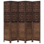 Dark brown paulownia wood 5-panel separator screen by , Room dividers - Ref: Foro24-358711, Price: 154,00 €, Discount: %