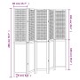 Dark brown paulownia wood 5-panel separator screen by , Room dividers - Ref: Foro24-358711, Price: 154,00 €, Discount: %