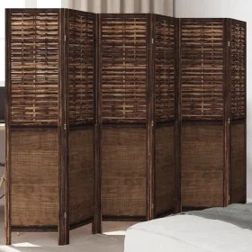 6-teiliges Trennsieb aus dunkelbraunem Paulownia-Holz von , Raumteiler - Ref: Foro24-358713, Preis: 160,88 €, Rabatt: %