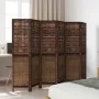 Biombo separador de 6 paneles madera paulownia marrón oscuro de , Divisores de ambientes - Ref: Foro24-358713, Precio: 160,88...
