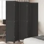 Black Paulownia solid wood 5-panel dividing screen by , Room dividers - Ref: Foro24-358855, Price: 160,43 €, Discount: %