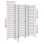 Black Paulownia solid wood 5-panel dividing screen by , Room dividers - Ref: Foro24-358855, Price: 163,42 €, Discount: %