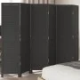 Biombo separador de 6 paneles madera maciza Paulownia negro de , Divisores de ambientes - Ref: Foro24-358857, Precio: 162,30 ...