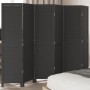 Black Paulownia solid wood 6-panel dividing screen by , Room dividers - Ref: Foro24-358857, Price: 191,10 €, Discount: %