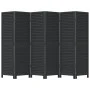 Black Paulownia solid wood 6-panel dividing screen by , Room dividers - Ref: Foro24-358857, Price: 161,93 €, Discount: %