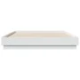 White engineered wood bed frame 160x200 cm by , Beds and slatted bases - Ref: Foro24-3209842, Price: 150,69 €, Discount: %