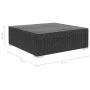 Set muebles de jardín 6 piezas y cojines ratán sintético negro de vidaXL, Conjuntos de jardín - Ref: Foro24-46746, Precio: 60...