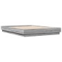 Estructura de cama madera de ingeniería gris Sonoma 140x200 cm de , Camas y somieres - Ref: Foro24-3209861, Precio: 126,13 €,...