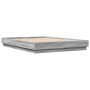 Estructura de cama madera de ingeniería gris Sonoma 140x200 cm de , Camas y somieres - Ref: Foro24-3209861, Precio: 126,13 €,...