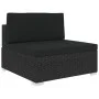 Mittleres Sektionssitz und Kissen 1 Stück, schwarzes synthetisches Rattan von vidaXL, Modulare Sofas für den Außenbereich - R...