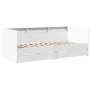Lounger with white engineered wood drawers 100x200 cm by , Beds and slatted bases - Ref: Foro24-3280839, Price: 190,39 €, Dis...
