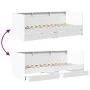 Lounger with white engineered wood drawers 100x200 cm by , Beds and slatted bases - Ref: Foro24-3280839, Price: 190,39 €, Dis...