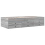 Tumbona con cajones madera ingeniería gris Sonoma 75x190 cm