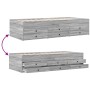Tumbona con cajones madera ingeniería gris Sonoma 75x190 cm