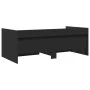 Lounger with black engineered wood drawers 90x200 cm by , Beds and slatted bases - Ref: Foro24-3280847, Price: 193,82 €, Disc...