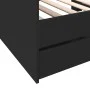 Lounger with black engineered wood drawers 90x200 cm by , Beds and slatted bases - Ref: Foro24-3280847, Price: 193,82 €, Disc...