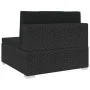 Asiento seccional central y cojines 1 ud ratán sintético negro by vidaXL, Modular outdoor sofas - Ref: Foro24-46796, Price: 1...