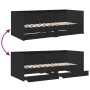 Lounger with black engineered wood drawers 90x200 cm by , Beds and slatted bases - Ref: Foro24-3280847, Price: 193,82 €, Disc...