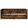 Lounger with drawers engineered smoked oak wood 75x190 cm by , Beds and slatted bases - Ref: Foro24-3280864, Price: 169,25 €,...