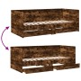 Lounger with drawers engineered smoked oak wood 75x190 cm by , Beds and slatted bases - Ref: Foro24-3280864, Price: 168,20 €,...