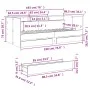 Liege mit Schubladen aus geräuchertem Eichenholz, 75 x 190 cm von , Betten und Lattenroste - Ref: Foro24-3280864, Preis: 171,...
