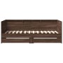 Lounger with brown oak engineered wood drawers 75x190 cm by , Beds and slatted bases - Ref: Foro24-3280866, Price: 173,09 €, ...