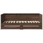 Lounger with brown oak engineered wood drawers 75x190 cm by , Beds and slatted bases - Ref: Foro24-3280866, Price: 174,07 €, ...