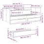 Lounger with brown oak engineered wood drawers 75x190 cm by , Beds and slatted bases - Ref: Foro24-3280866, Price: 174,07 €, ...