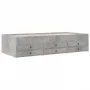 Concrete gray engineered wood lounger with drawers 75x190 cm by , Beds and slatted bases - Ref: Foro24-3280891, Price: 165,41...