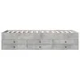 Concrete gray engineered wood lounger with drawers 75x190 cm by , Beds and slatted bases - Ref: Foro24-3280891, Price: 165,41...