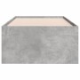 Concrete gray engineered wood lounger with drawers 75x190 cm by , Beds and slatted bases - Ref: Foro24-3280891, Price: 167,48...