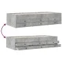 Concrete gray engineered wood lounger with drawers 75x190 cm by , Beds and slatted bases - Ref: Foro24-3280891, Price: 165,41...