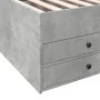 Concrete gray engineered wood lounger with drawers 75x190 cm by , Beds and slatted bases - Ref: Foro24-3280891, Price: 165,41...