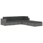 Asiento seccional central y cojines 1 ud ratán sintético negro by vidaXL, Modular outdoor sofas - Ref: Foro24-46796, Price: 1...