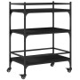 Schwarzer Küchenwagen aus Holzwerkstoff, 65 x 40 x 86,5 cm von , Küchen- und Speisewagen - Ref: Foro24-842396, Preis: 64,05 €...