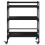 Schwarzer Küchenwagen aus Holzwerkstoff, 65 x 40 x 86,5 cm von , Küchen- und Speisewagen - Ref: Foro24-842396, Preis: 64,05 €...