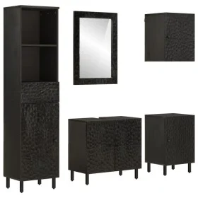 5-teiliges Badezimmerschrank-Set aus massivem Mangoholz von , Badezimmermöbel - Ref: Foro24-3206296, Preis: 439,79 €, Rabatt: %