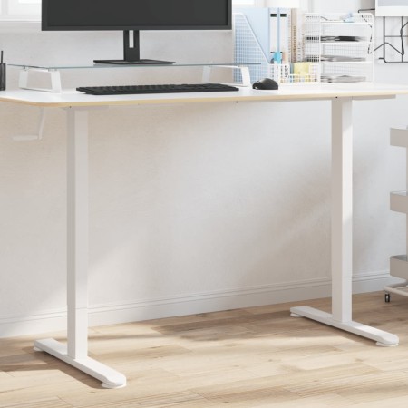 White steel standing desk frame (94-135)x60x(70-114) cm by , Desks - Ref: Foro24-4005340, Price: 129,65 €, Discount: %