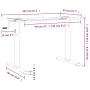 White steel standing desk frame (94-135)x60x(70-114) cm by , Desks - Ref: Foro24-4005340, Price: 126,38 €, Discount: %