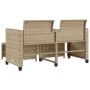 2 seater garden sofa with beige PE rattan table and stools by , Garden sets - Ref: Foro24-368420, Price: 234,64 €, Discount: %