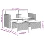2 seater garden sofa with beige PE rattan table and stools by , Garden sets - Ref: Foro24-368420, Price: 239,56 €, Discount: %