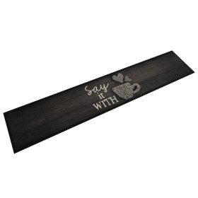 Waschbare Küchenmatte aus schwarzem Samt, 60 x 300 cm von , Fußmatten - Ref: Foro24-4005595, Preis: 56,46 €, Rabatt: %