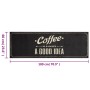 Washable kitchen rug velvet coffee text 60x180 cm by , Doormats - Ref: Foro24-4005597, Price: 30,81 €, Discount: %